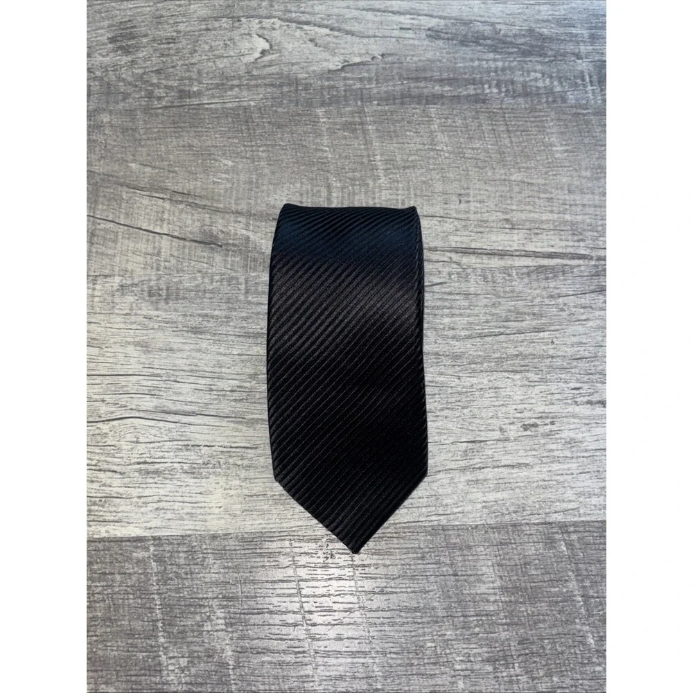 Broletto Black Diagonal Jacquard Silk Tie